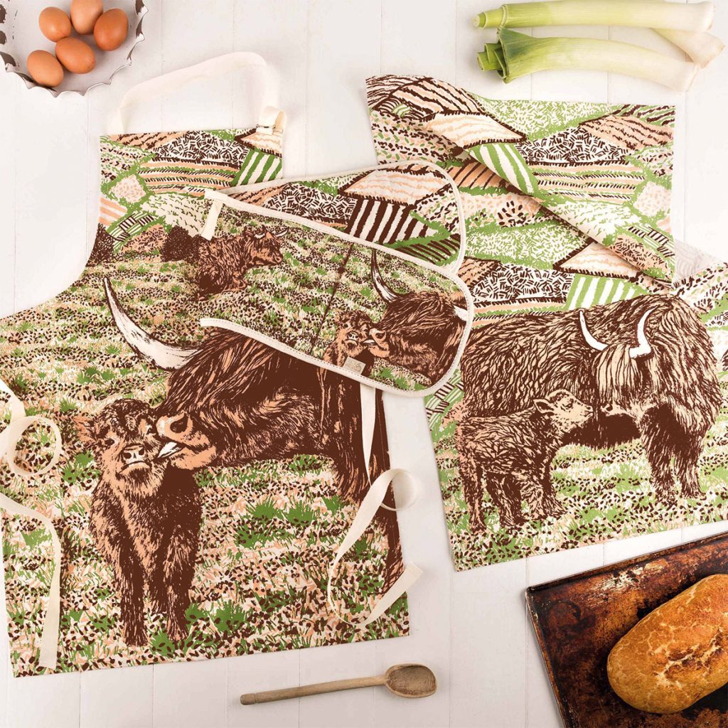 Personalised set of kitchen textiles